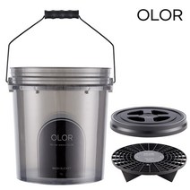 현대모비스 오로르 반투명 세차 버킷 18L 더트필터(거름망) 버킷리드(뚜껑) 세차 물통, 오로르 버킷(Bucket)/물통