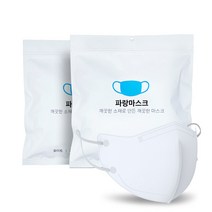 파랑마스크 새부리형 중형 KF94, 25매, 2세트, 화이트