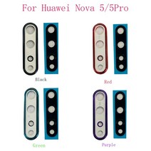 아이폰 렌즈 스마트폰 후방 카메라 렌즈 유리 프레임 홀더 수리 하우징 커버 화웨이 노바 5 프로 5T 교체, 08 5T Blue