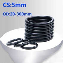RC 가스켓 메탈 엔진 취미블랙 NBR O 링 10 개/몫 CS 5mm OD20-300mm 고무 씰링 가스켓 와셔 자동차, 54 OD 130mm(5pcs)_01 5mm