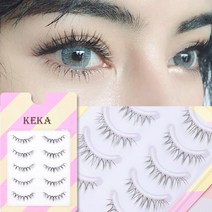 keka 인조속눈썹 자연스러운 속눈썹 연장 아이래쉬 재사용가능 1개 5P, 3개, 블랙