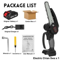 6 인치 3000W 88V 미니 가지 치기 전기 동력 톱 목공 정원 트리밍 리튬 배터리와 전동 공구, CHINA, 1 Battery Gray, EU
