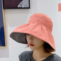 넓은챙 모자 돌돌이 양면 자외선차단 햇빛가리개 여행 썬캡 모자