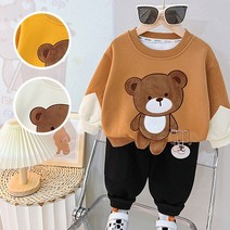 몽실이 베어패치 맨투맨 상하복세트