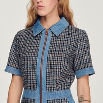 산드로 원피스 드레스 Short tweed and denim dress SFPRO02689