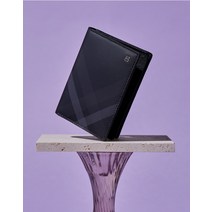 23SS [ONLINE ONLY] 블랙 체크 패턴 PVC 명함 카드 지갑 DBHO3E947BK
