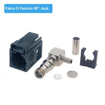 50-3 RG58 LMR195 LMR200 RG400 RG142 용 2 개/몫 RF 동축 Fakra A/B/C/D/E/F/G/H/I/K/Z 수 플러그 커넥터, 07 Fakra G F90