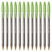 빅 크리스탈 엑스트라 볼드 볼펜 1.6mm, 라임그린, 12개입