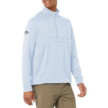 캘러웨이 Callaway 남성용 스윙테크 와플 미드웨이트 1/4 지퍼 긴팔 골프 베이스 레이어 [미국 직배송], X-Large, Lt Mountain Spring Htr