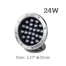 Led 수중 3W 9W 15W 18W 24W 라이트 연못 잠수정 IP68 야간 램프 DC 12V 24V 야외 정원 수영장 파티 풍경, DC 24V 그린
