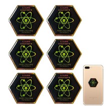 전자파 전자파차단 전자파차단스티커 보호필름 emf 차단기 스티커 6pcs emf 보호 핸드폰 스티커 안티 방사선 보호 스티커 전화 방사선 보호 쉴드, 6개, 6개