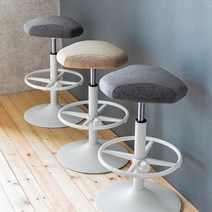 일본 산 산업 바 의자 홈 현대 미니멀리스트 북유럽 미용실 발 둥근 리프트 회전, [02] 150-SNCH030GY 그레이 삼각 쿠션