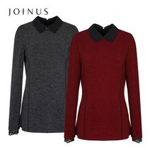 조이너스 조이너스 레이스카라 배색 블라우스-JW18KL2404368A