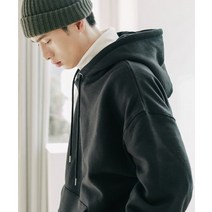 JEMUT 로그 오버핏 기모 후드 블랙 YHHD2302 Log Overfit Napping Hood Black YHHD2302