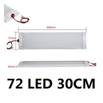 72/108 LED 12V 24V 자동차 인테리어 라이트 바 RV 캠핑카 보트 밴 트럭 트럭 캐 러 밴에 대 한 스위치 독, 02 72 LED 30CM_02 2pcs