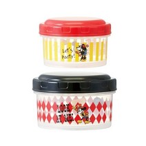 스케이터 미키마우스 원형 보존용기 2종세트 RFC2S, 1세트, 용기 2p