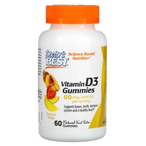 비타민 D3 구미젤리 트로피컬 탱고 50mcg 구미젤리 60개, 60정, 1개
