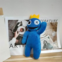 로블록스 레인보우프렌즈 무대 블랙 환풍구 하수구 블록 퓨즈 건전지 오렌지 그린 인형, 손을 흔들며 푸른 침술의 괴물을 흔들다.