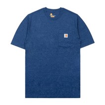 칼하트 포켓 반팔티 다크 코발트블루 헤더 /반팔/ K87-413