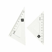 [대진교육] 대진 1000 삼각자 세트(2입) 초등준비물 10cm 눈금자 신학기준비 1세트, 1봉