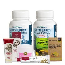 Healthpia Green Lipped Mussel Extract 1000 헬스피아 그린 리피드 머슬 초록 초록입 홍합 추출물 1000mg 100캡슐 2팩