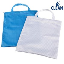 CLEAN 제전가방 크린룸가방 손잡이형 지퍼, 흰색