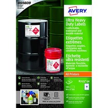 Avery b7173–50 A4 매우 견고한 방수 GHS 라벨 bs5609 인증 모든 프린터 용 57 x 99 mm-흰색, 단일옵션