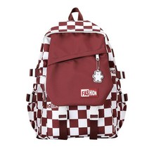 하라주쿠 대용량 여행용 배낭 격자 무늬 디자이너 학교 가방 휴대용 여행 대학생