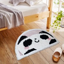 WARM먼지없는 세탁가능 반원 반달 러그 카페트 침실 욕실 드레스룸 현관, 다크 그레이 선플라워