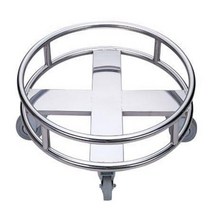 소쿠리 운반카 바퀴 받침대 튀김 육수 국 스텐운반구 이동식 랙, 직경 52xH 20cm