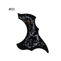1 PC 전문 민속 어쿠스틱 기타 Pickguard 소프트 스크래치 플레이트 자기 접착 픽업 가드 스티커 어쿠스틱 기타, [03] 3