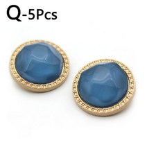 5pcs 스퀘어 라운드 금속 단추 여성 코트 바느질 의류 자 켓 스웨터 드레스 장식 액세서리, 25mm, Q
