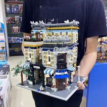 호환블럭 레고 89107 5910pcs jiestar 전문가 moc 스트리트 뷰 라이온 펍 클럽 모듈러 하우스 벽돌 모델 빌딩 블록 장난감 그랜드 백화점, 모자 가게