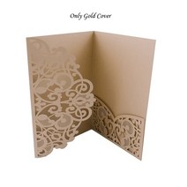 생일축하카드 팝업카드 메세지 세트 레이저 컷 결혼식 초대 카드 인사말 카, 07 Only Gold Cover