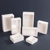 고급형 슬라이드 선물박스 투명창 크라프트 포장 슬리브 답례품 상자, C.투명 화이트, 6호(C6)