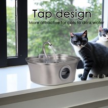 고양이자동급수기 반려묘 고양이 정수대 스테인레스 스틸 자동 반려동물 개 수위, 1.3.2L-Basic USB Plug