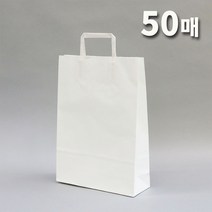 애브리플러스 크라프트 종이쇼핑백 종이가방 10개 50개 100개 200개, 화이트, 50장