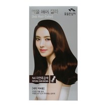 꽃을든남자 먹물 헤어 칼라 염색약, 1개, N4 자연흑갈색