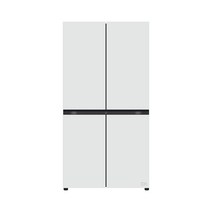 [색상선택형] LG전자 디오스 오브제컬렉션 4도어 냉장고 메탈 870L 방문설치, T873MWW012, 화이트(상), 화이트(하)