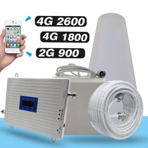 2G 3G 4G 트라이 밴드 부스터 GSM 900MHz DCSLTE 1800B3 FDD LTE 2600밴드 7 휴대폰 신호 중계기 셀룰러 증폭기 풀 세트, 협력사, 영국