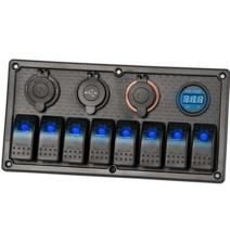 캠핑카 컨트롤박스 스위치패널 12V24V 시거잭diy, 3버튼 제어 스위치 + 전압계