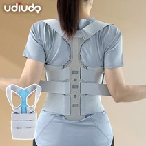 우디우디 프리미엄 3단 자세교정 거북목 어깨 굽은 등 척추 허리 골반 밴드, 1개