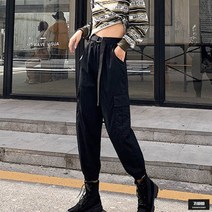 가바바 여성 조거팬츠 멋있는 힙합 포켓 밴딩팬츠 G54676