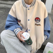 FANSYLI 남성자켓 2022 봄가을 한국판 야구복 상의 남장코트 9F