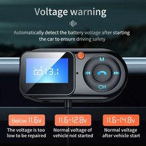 차량용 MP3 플레이어 블루투스 5.0 FM 송신기 핸즈프리 자동차 키트 LCD Aux 오디오 USB 충전 PD 18W 액세, 01 Mp3