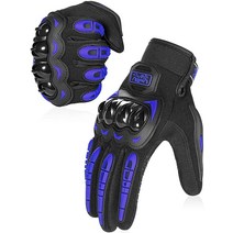 COFIT 남녀용 코핏 모터사이클 장갑 BMX ATV MTB 라이딩 로드 레이싱 사이클링 클라이밍 모토크로스용 풀 핑거 터치스크린 모터바이크, 8-blue, Medium