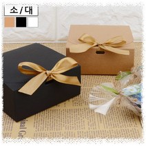 접이식 납작사각 무지 선물상자, 소 - 브라운