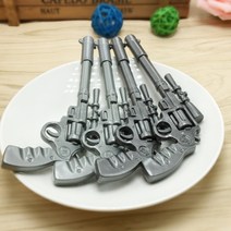 핸드건 피스톨 모형 특이한 신기한 장식 볼펜 2개세트, 단일