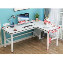 ㄱ자형 l형사무용 책상 코너형 기역자 오피스텔 원룸, 오른쪽140x100x74cm