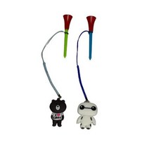 Highcopop 실리콘 프리미엄 빅 헤드 골프 티 세트 높이 조절 가능 피규어 2세트, 2 Pack
